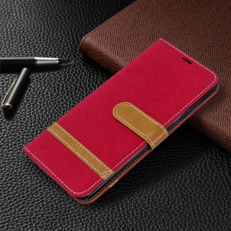 For Galaxy S20 Color Matching Denim Texture Horizontal Flip PU Leather Case with Holder & Card Slots & Wallet & Lanyard