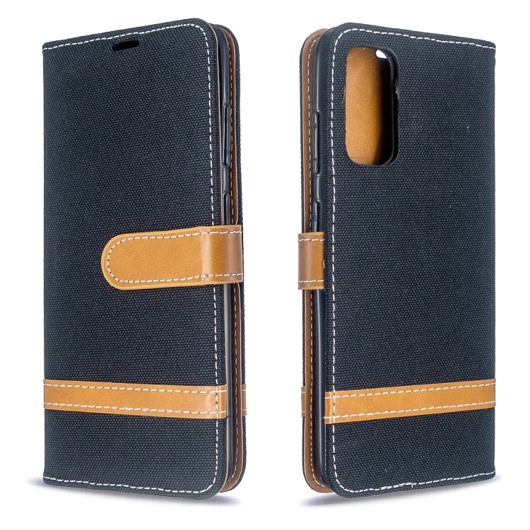 For Galaxy S20 Color Matching Denim Texture Horizontal Flip PU Leather Case with Holder & Card Slots & Wallet & Lanyard