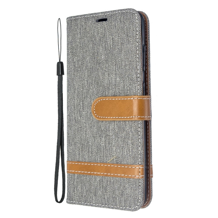 For Galaxy S20 Color Matching Denim Texture Horizontal Flip PU Leather Case with Holder & Card Slots & Wallet & Lanyard
