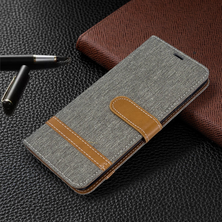 For Galaxy S20 Color Matching Denim Texture Horizontal Flip PU Leather Case with Holder & Card Slots & Wallet & Lanyard