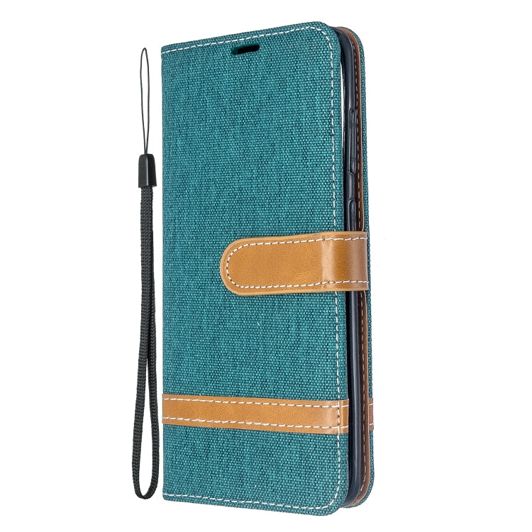 For Galaxy S20 Color Matching Denim Texture Horizontal Flip PU Leather Case with Holder & Card Slots & Wallet & Lanyard