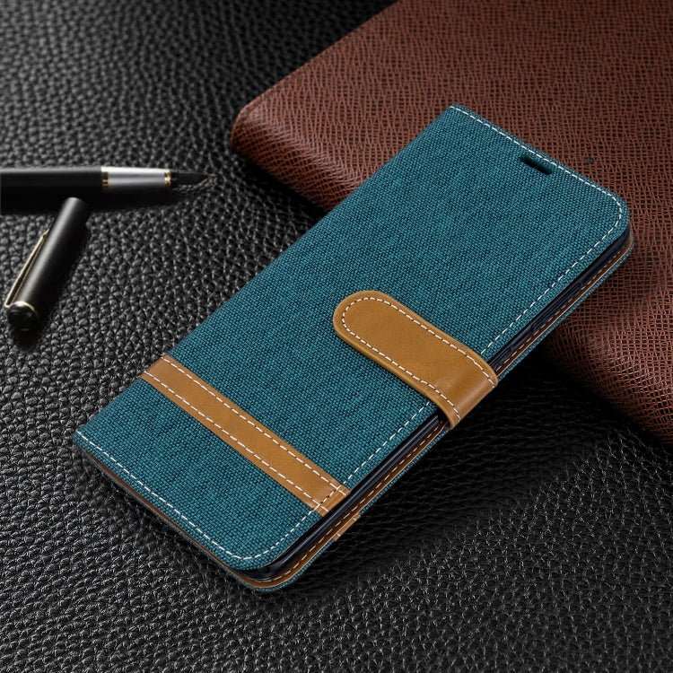 For Galaxy S20 Color Matching Denim Texture Horizontal Flip PU Leather Case with Holder & Card Slots & Wallet & Lanyard