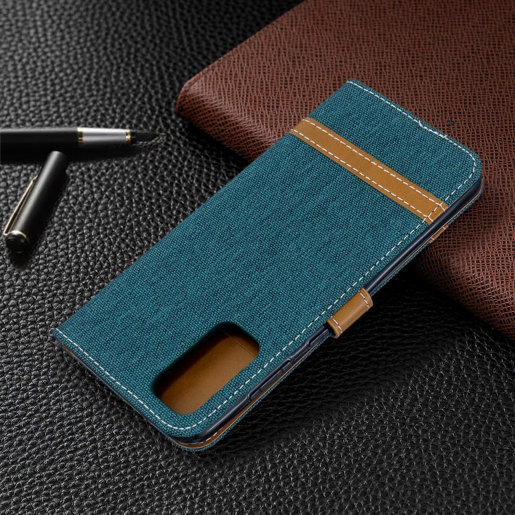 For Galaxy S20 Color Matching Denim Texture Horizontal Flip PU Leather Case with Holder & Card Slots & Wallet & Lanyard