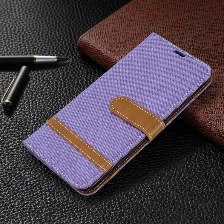 For Galaxy S20 Color Matching Denim Texture Horizontal Flip PU Leather Case with Holder & Card Slots & Wallet & Lanyard