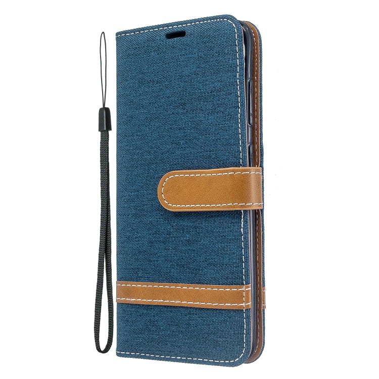 For Galaxy S20 Color Matching Denim Texture Horizontal Flip PU Leather Case with Holder & Card Slots & Wallet & Lanyard