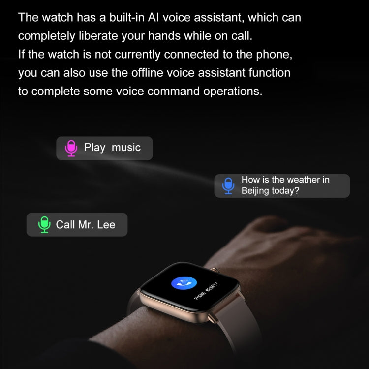 T46S 1.70 inch HD Screen Smart Watch, Support Bluetooth Call & Temperature Monitoring