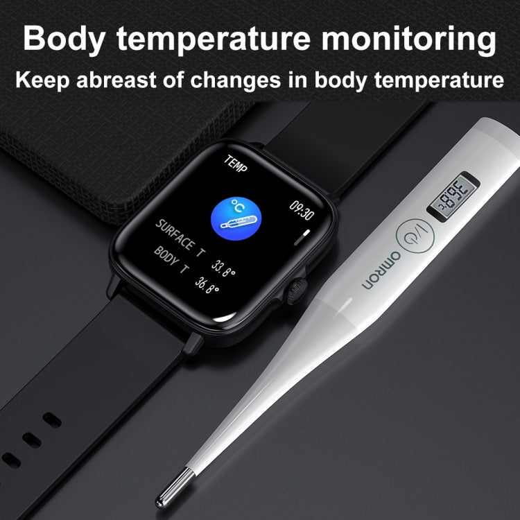 T46S 1.70 inch HD Screen Smart Watch, Support Bluetooth Call & Temperature Monitoring