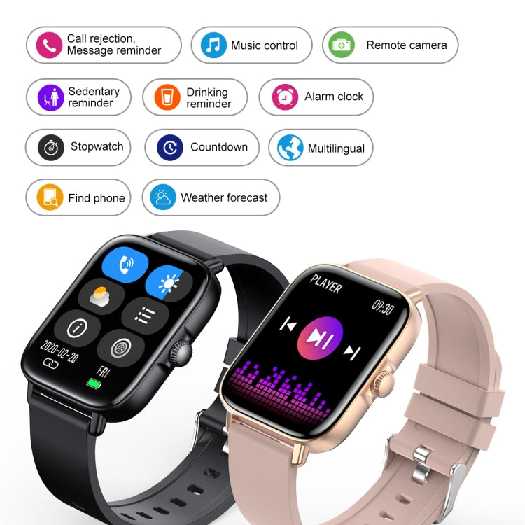T46S 1.70 inch HD Screen Smart Watch, Support Bluetooth Call & Temperature Monitoring