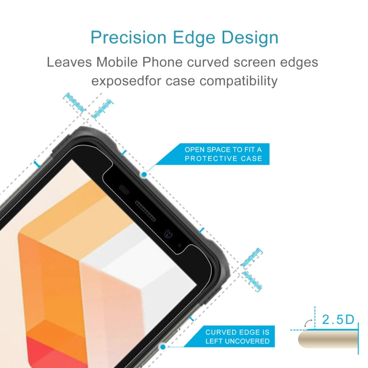 50 PCS 0.26mm 9H 2.5D Tempered Glass Film For Ulefone Armor X10