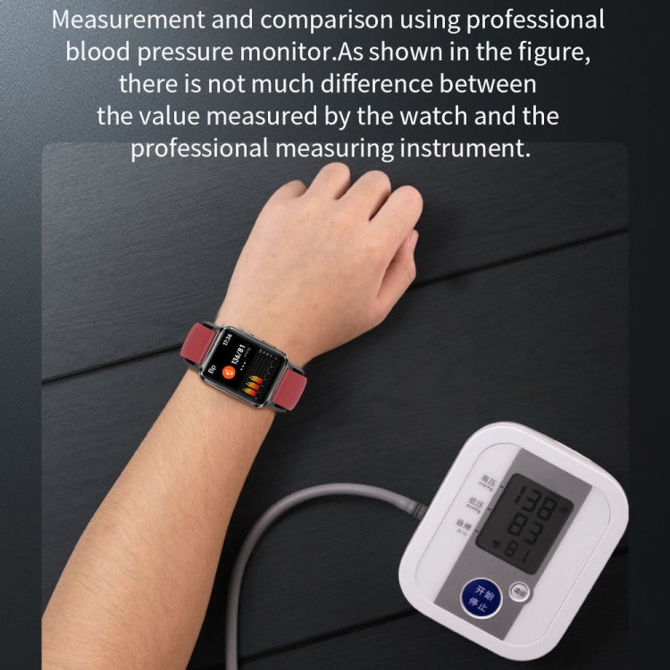 S6 1.70 inch TFT Screen Smart Watch with TPU Strap Support Air Pump Blood Pressure Monitoring(Red)
