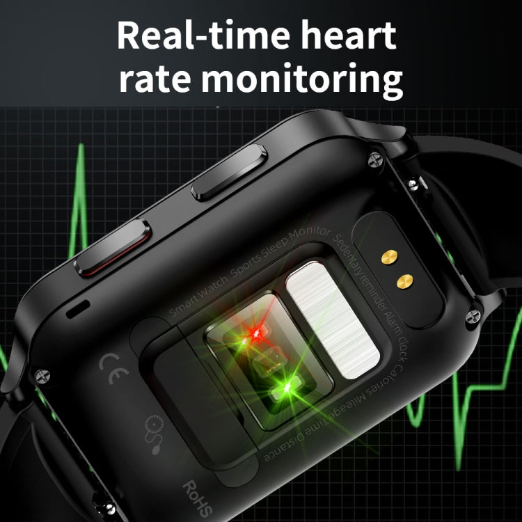 S6 1.70 inch TFT Screen Smart Watch with TPU Strap Support Air Pump Blood Pressure Monitoring(Red)