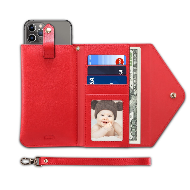 For 6.5 inch and Below Multifunctional Phone Retro Frosted Horizontal Flip Leather Case with Card Slot & Holder &  Wallet & Photo Frame & Lanyard