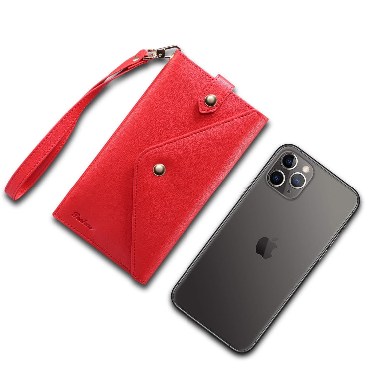 For 6.5 inch and Below Multifunctional Phone Retro Frosted Horizontal Flip Leather Case with Card Slot & Holder &  Wallet & Photo Frame & Lanyard