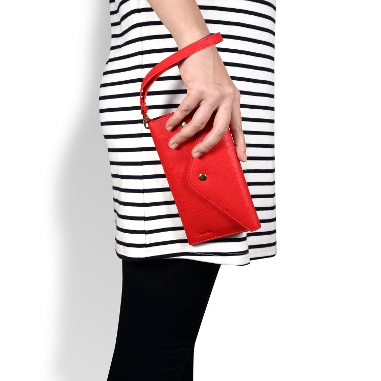 For 6.5 inch and Below Multifunctional Phone Retro Frosted Horizontal Flip Leather Case with Card Slot & Holder &  Wallet & Photo Frame & Lanyard