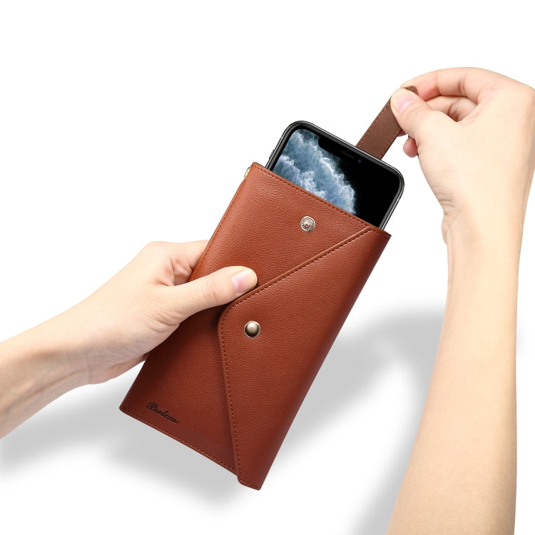 For 6.5 inch and Below Multifunctional Phone Retro Frosted Horizontal Flip Leather Case with Card Slot & Holder &  Wallet & Photo Frame & Lanyard
