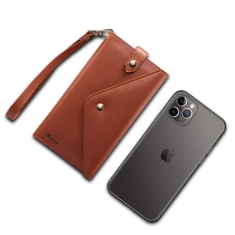 For 6.5 inch and Below Multifunctional Phone Retro Frosted Horizontal Flip Leather Case with Card Slot & Holder &  Wallet & Photo Frame & Lanyard
