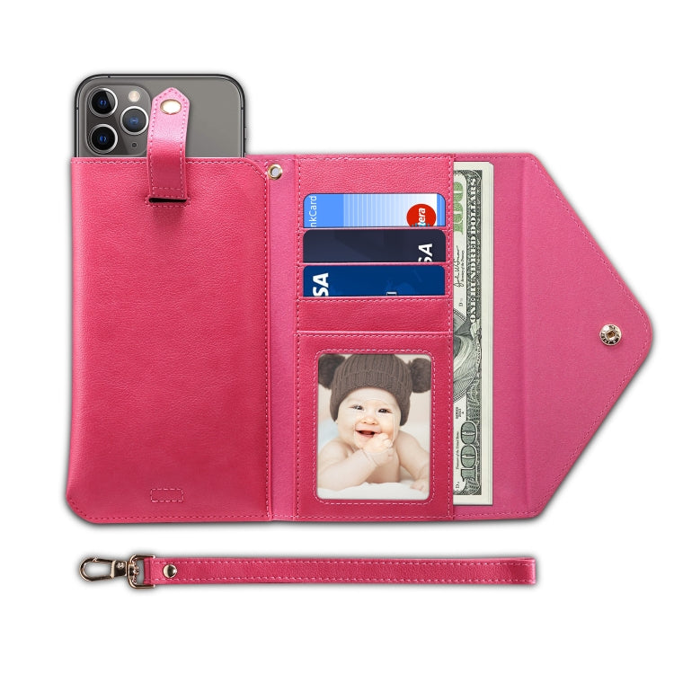 For 6.5 inch and Below Multifunctional Phone Retro Frosted Horizontal Flip Leather Case with Card Slot & Holder &  Wallet & Photo Frame & Lanyard