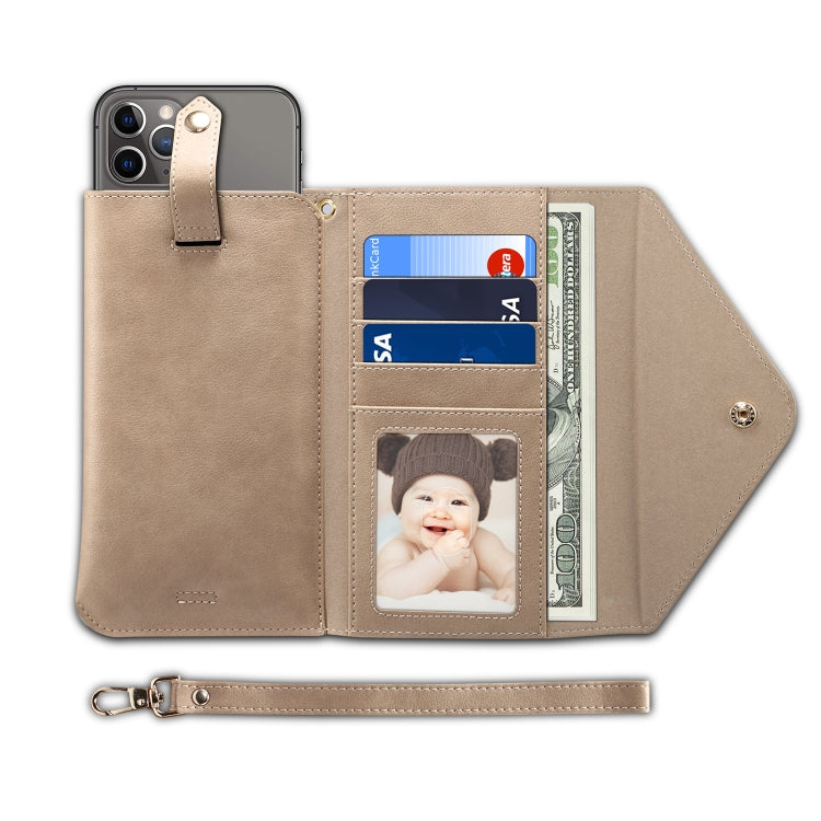 For 6.5 inch and Below Multifunctional Phone Retro Frosted Horizontal Flip Leather Case with Card Slot & Holder &  Wallet & Photo Frame & Lanyard