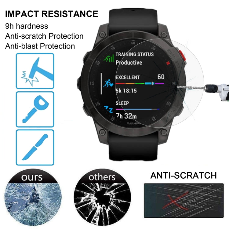 10 PCS 0.26mm 2.5D 9H Tempered Glass Film Screen Protector For Garmin Epix