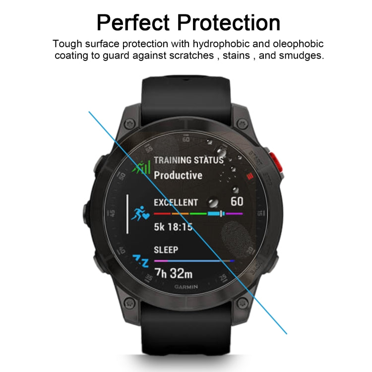 50 PCS 0.26mm 2.5D 9H Tempered Glass Film Screen Protector For Garmin Epix