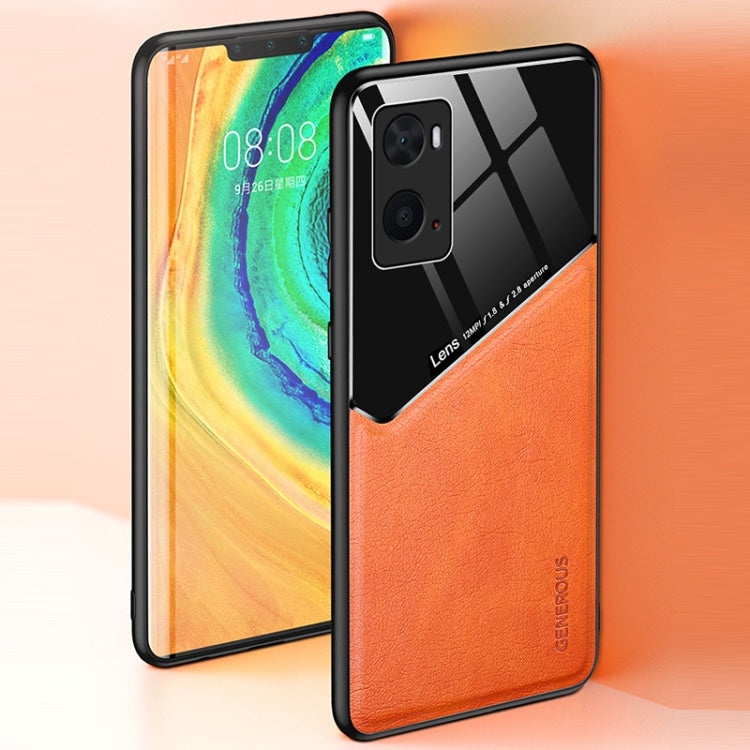 For OPPO A36 All-inclusive Leather + Organic Glass Phone Case