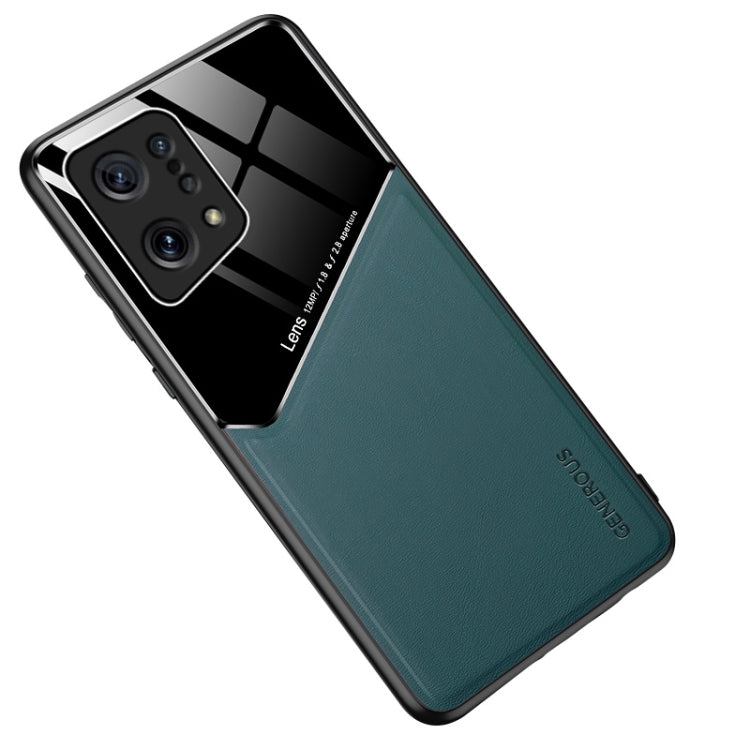For OPPO Find X5 All-inclusive Leather + Organic Glass Phone Case
