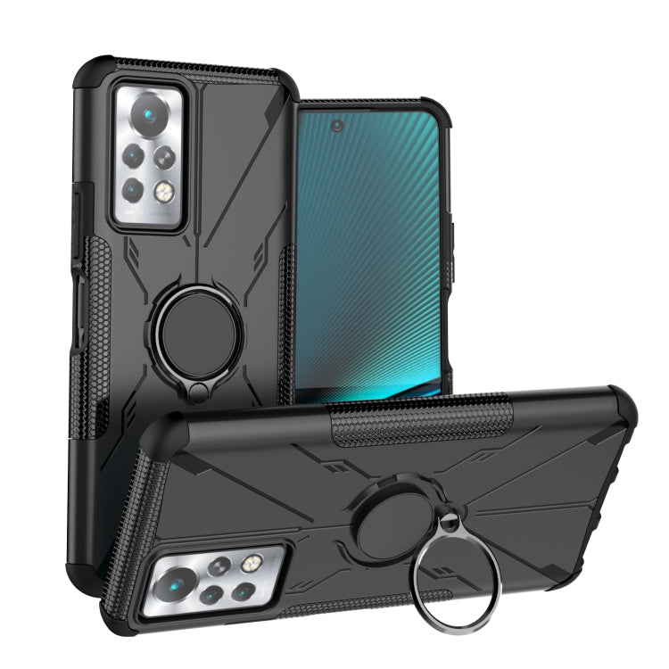 For Infinix Note 11 Pro Armor Bear Shockproof PC + TPU Phone Case with Ring Holder
