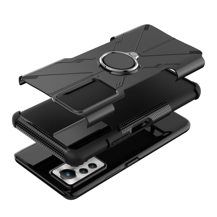 For Infinix Note 11 Pro Armor Bear Shockproof PC + TPU Phone Case with Ring Holder