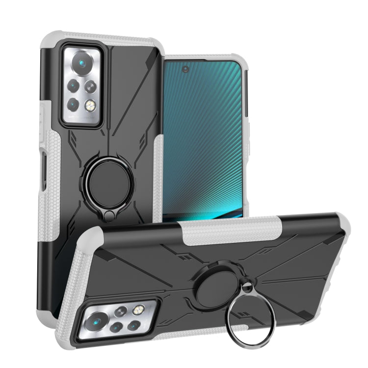 For Infinix Note 11 Pro Armor Bear Shockproof PC + TPU Phone Case with Ring Holder