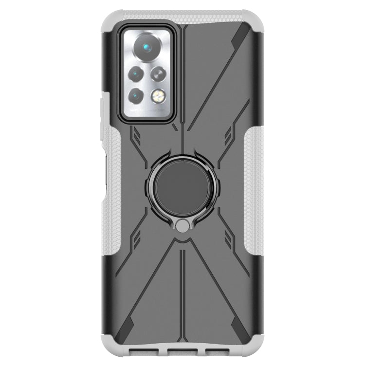For Infinix Note 11 Pro Armor Bear Shockproof PC + TPU Phone Case with Ring Holder