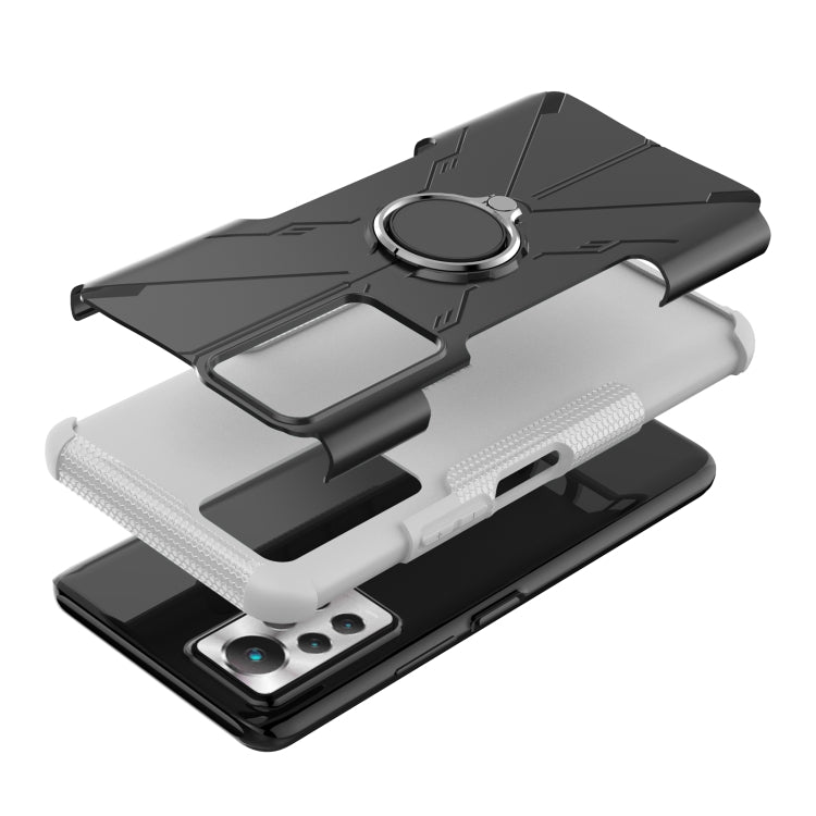 For Infinix Note 11 Pro Armor Bear Shockproof PC + TPU Phone Case with Ring Holder