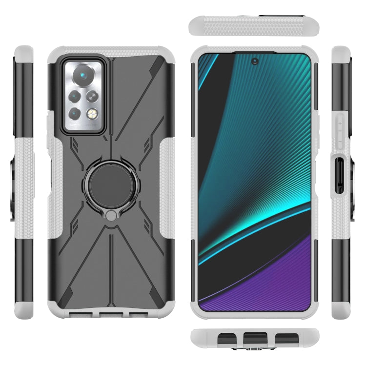 For Infinix Note 11 Pro Armor Bear Shockproof PC + TPU Phone Case with Ring Holder