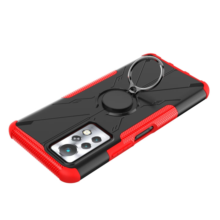 For Infinix Note 11 Pro Armor Bear Shockproof PC + TPU Phone Case with Ring Holder