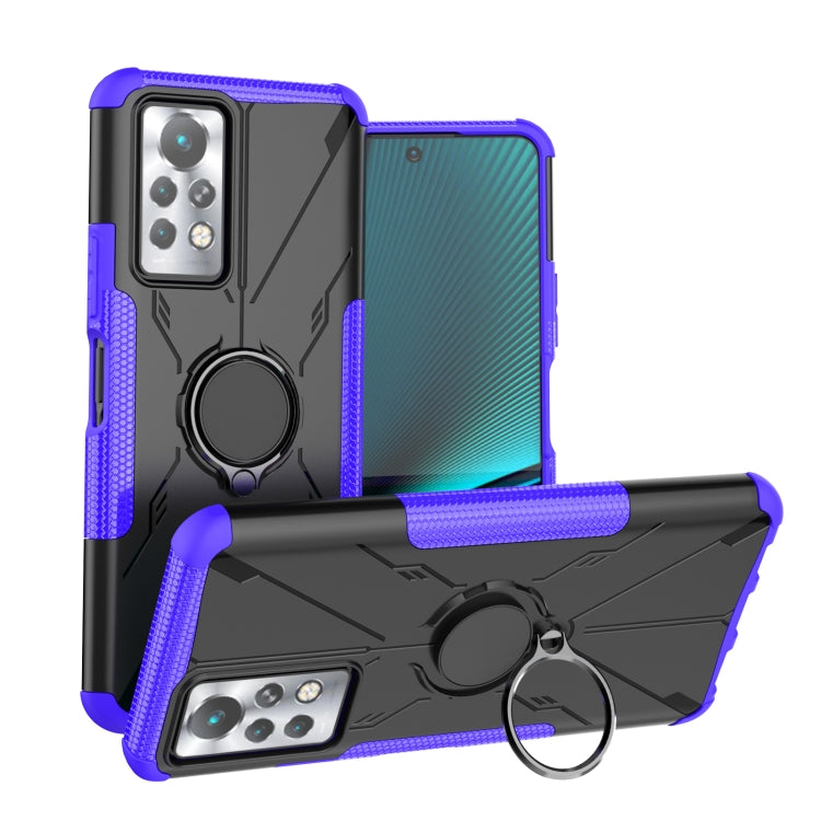 For Infinix Note 11 Pro Armor Bear Shockproof PC + TPU Phone Case with Ring Holder