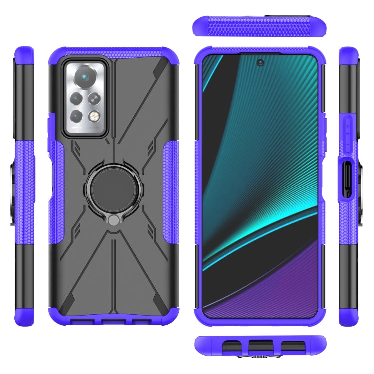 For Infinix Note 11 Pro Armor Bear Shockproof PC + TPU Phone Case with Ring Holder