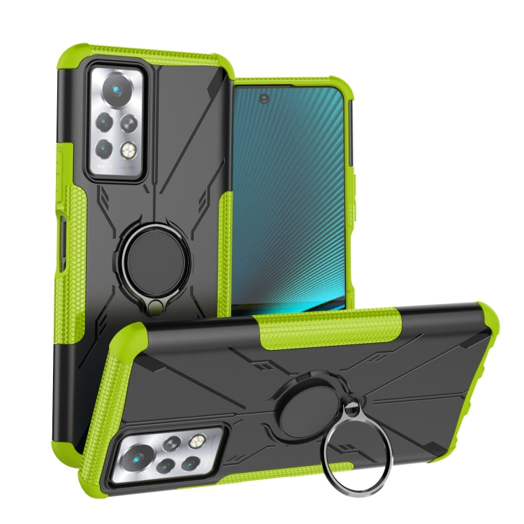 For Infinix Note 11 Pro Armor Bear Shockproof PC + TPU Phone Case with Ring Holder
