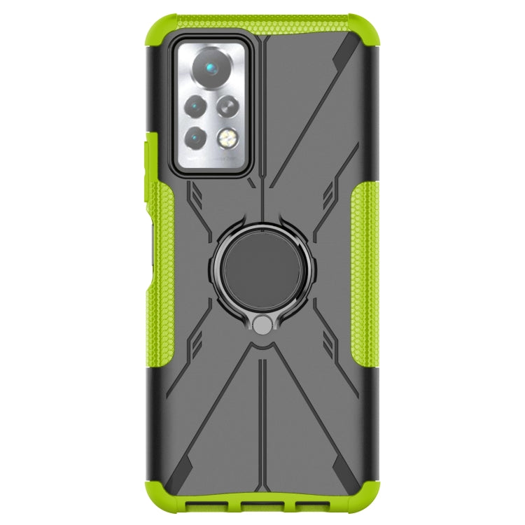 For Infinix Note 11 Pro Armor Bear Shockproof PC + TPU Phone Case with Ring Holder