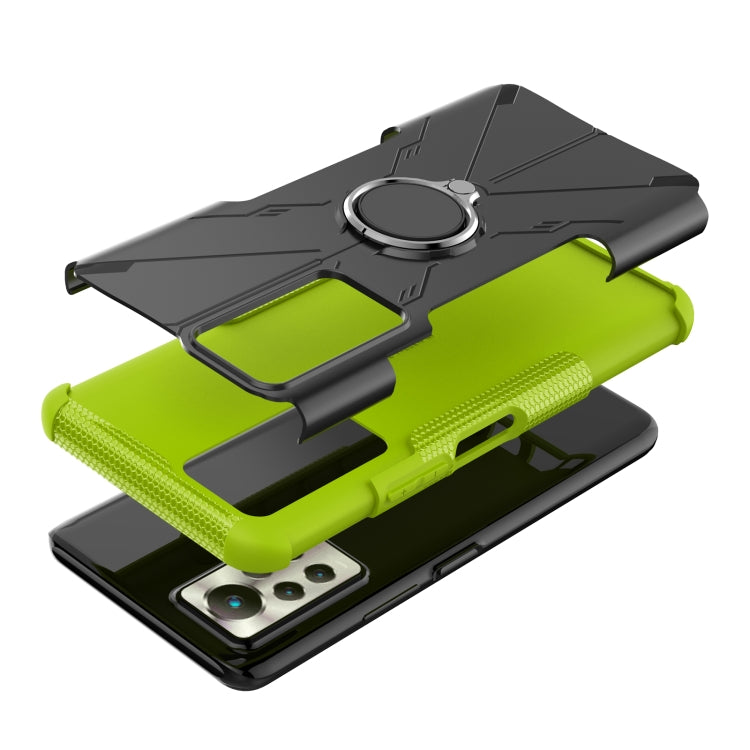 For Infinix Note 11 Pro Armor Bear Shockproof PC + TPU Phone Case with Ring Holder