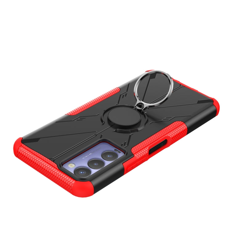 For Tecno Camon 18 Armor Bear Shockproof PC + TPU Phone Case with Ring Holder