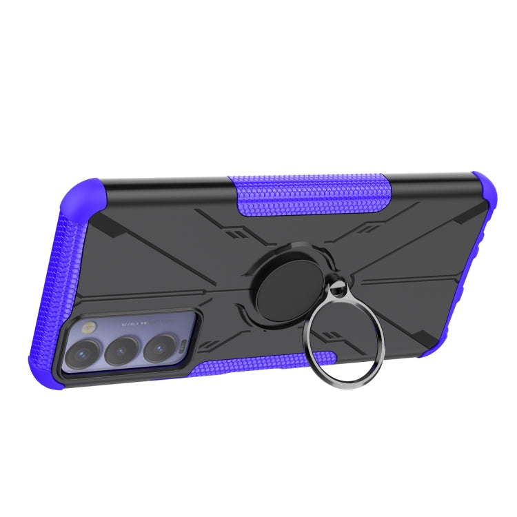 For Tecno Camon 18 Armor Bear Shockproof PC + TPU Phone Case with Ring Holder