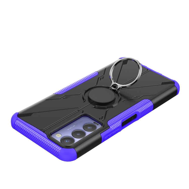 For Tecno Camon 18 Armor Bear Shockproof PC + TPU Phone Case with Ring Holder
