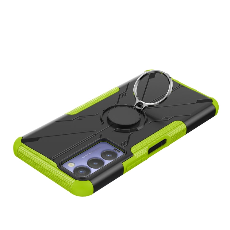 For Tecno Camon 18 Armor Bear Shockproof PC + TPU Phone Case with Ring Holder