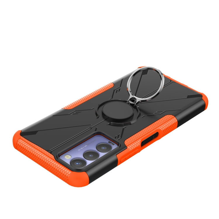 For Tecno Camon 18 Armor Bear Shockproof PC + TPU Phone Case with Ring Holder