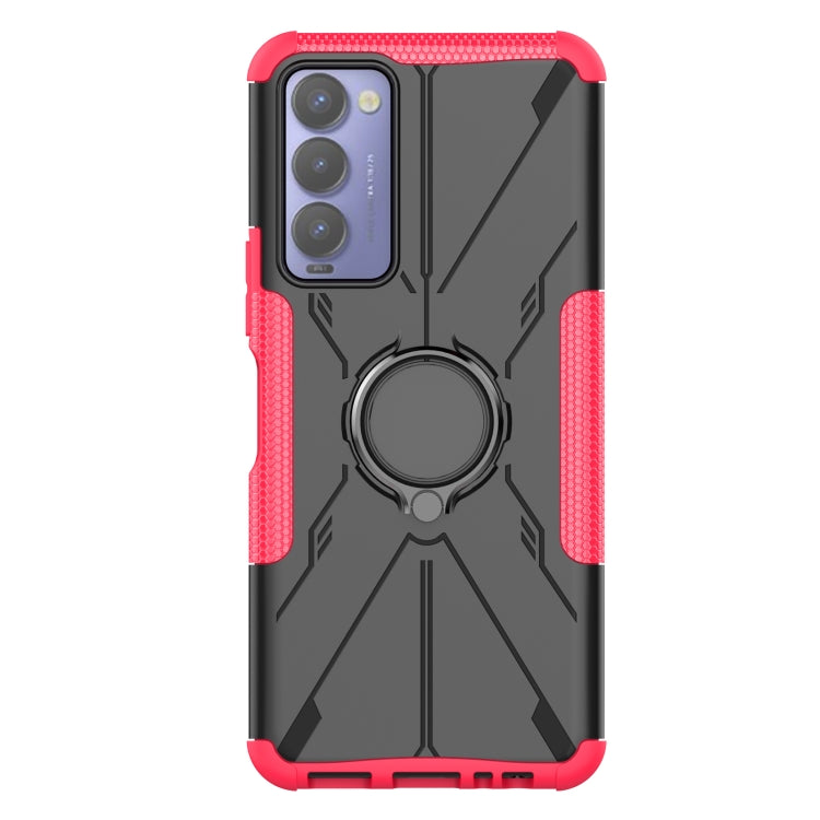 For Tecno Camon 18 Armor Bear Shockproof PC + TPU Phone Case with Ring Holder