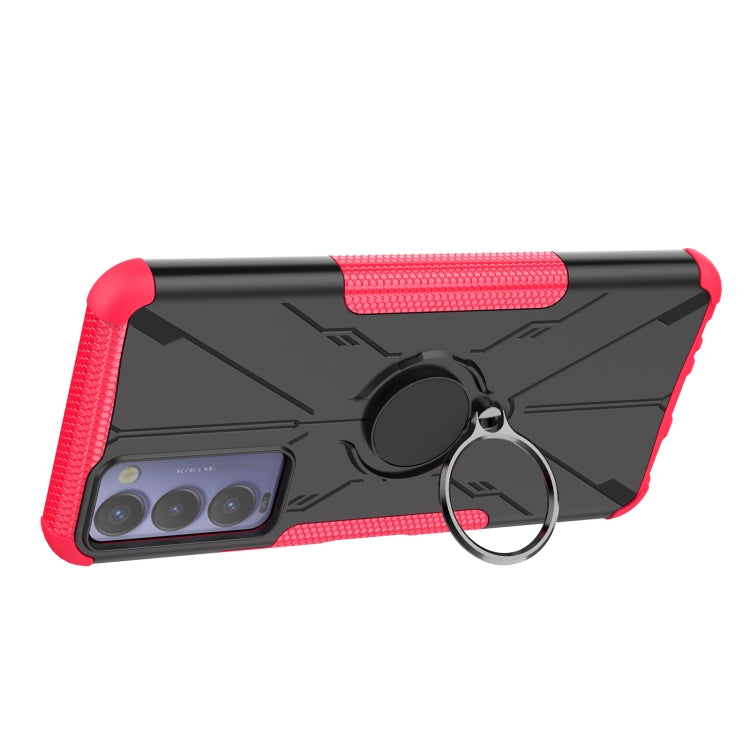 For Tecno Camon 18 Armor Bear Shockproof PC + TPU Phone Case with Ring Holder