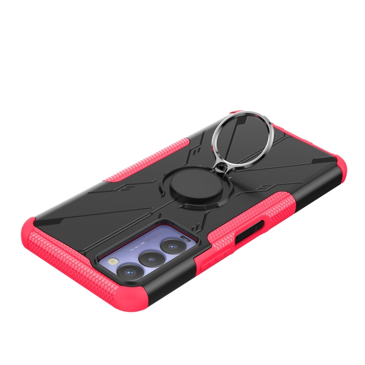 For Tecno Camon 18 Armor Bear Shockproof PC + TPU Phone Case with Ring Holder