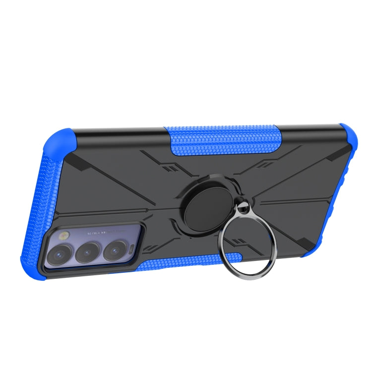 For Tecno Camon 18 Armor Bear Shockproof PC + TPU Phone Case with Ring Holder