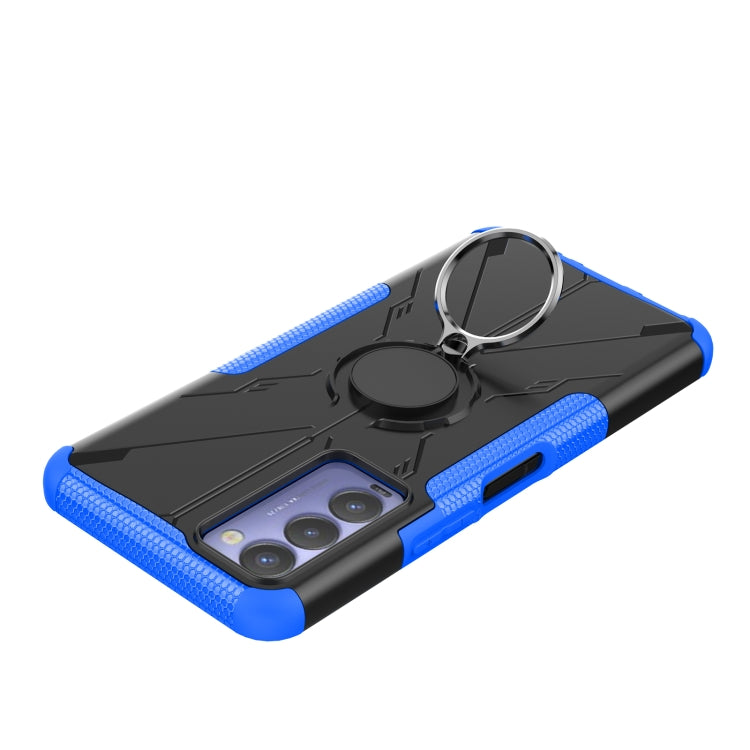For Tecno Camon 18 Armor Bear Shockproof PC + TPU Phone Case with Ring Holder