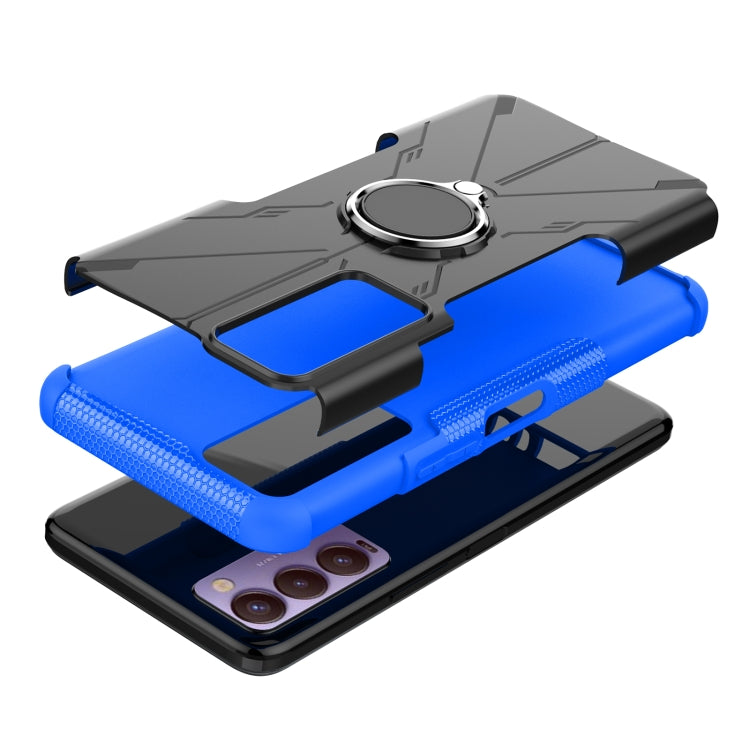 For Tecno Camon 18 Armor Bear Shockproof PC + TPU Phone Case with Ring Holder