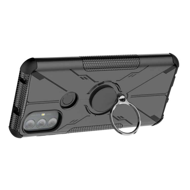 For Motorola Moto G Power 2022 Armor Bear Shockproof PC + TPU Phone Case with Ring Holder